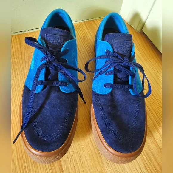 Sz 10 new Nike Zoom Air Stefan Janoski blue suede skateboard sneakers skate shoe - Picture 2 of 11